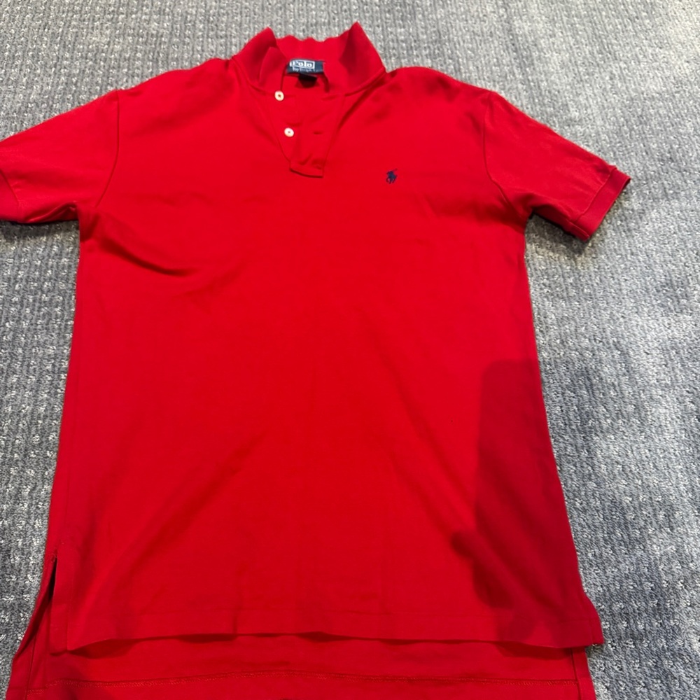 Ralph Lauren Red Polo Shirt Classic Design